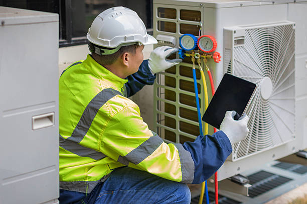 Professional Hvac technician working in Moseley, VA